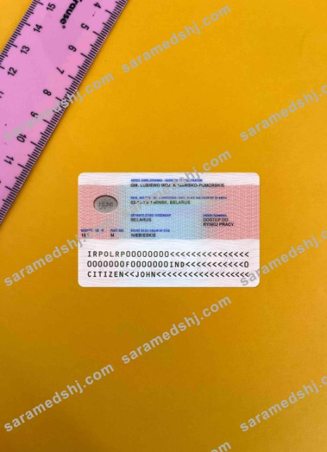 Poland residence permit photolook BACK
